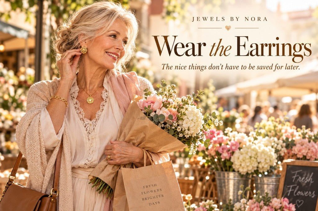 Wear the Earrings — Jewels By Nora journal cover.