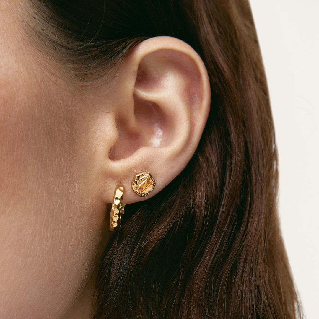 Women’s Hoops with Textured Surface Features and Organic Shape