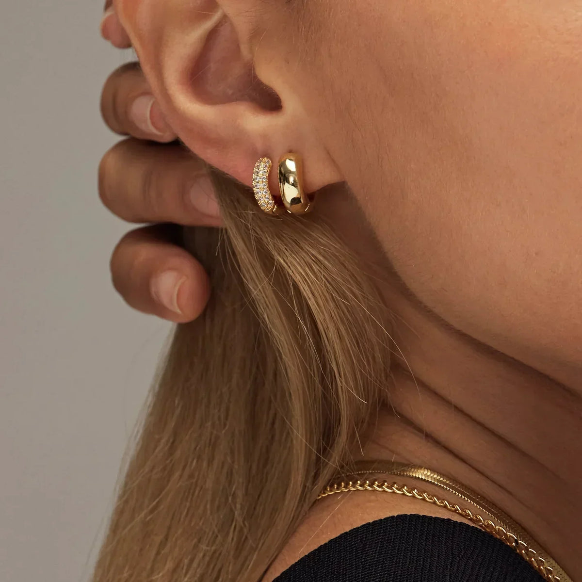 Keira – Thick gold hoops