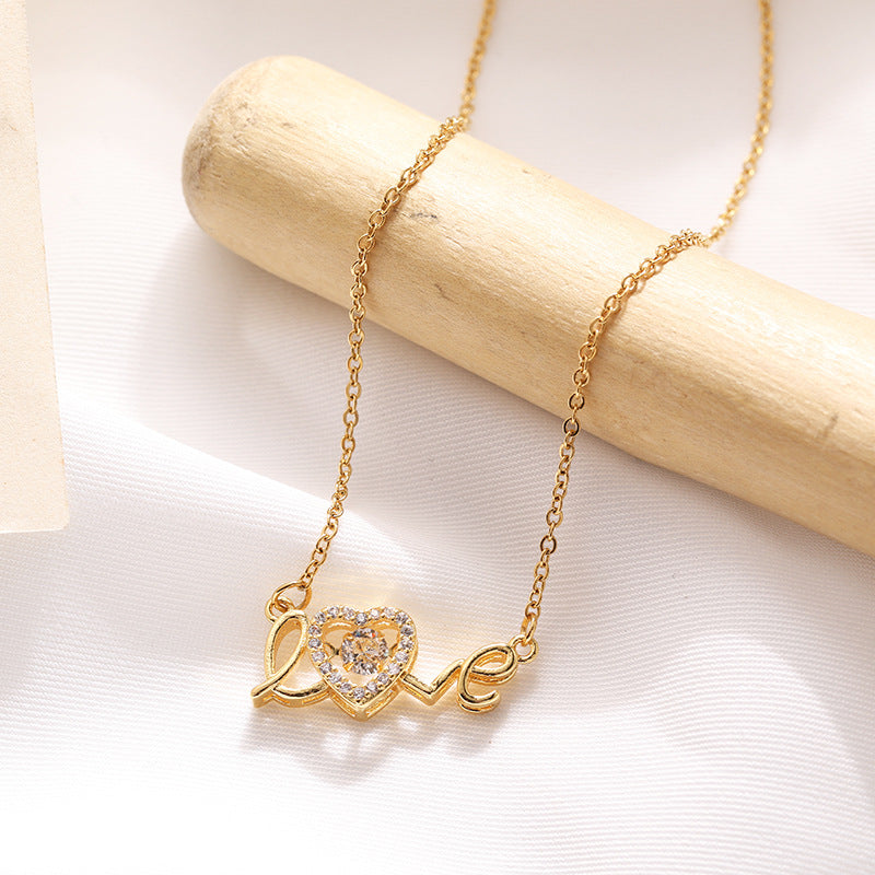 Love Spelled - Necklace with love pendant
