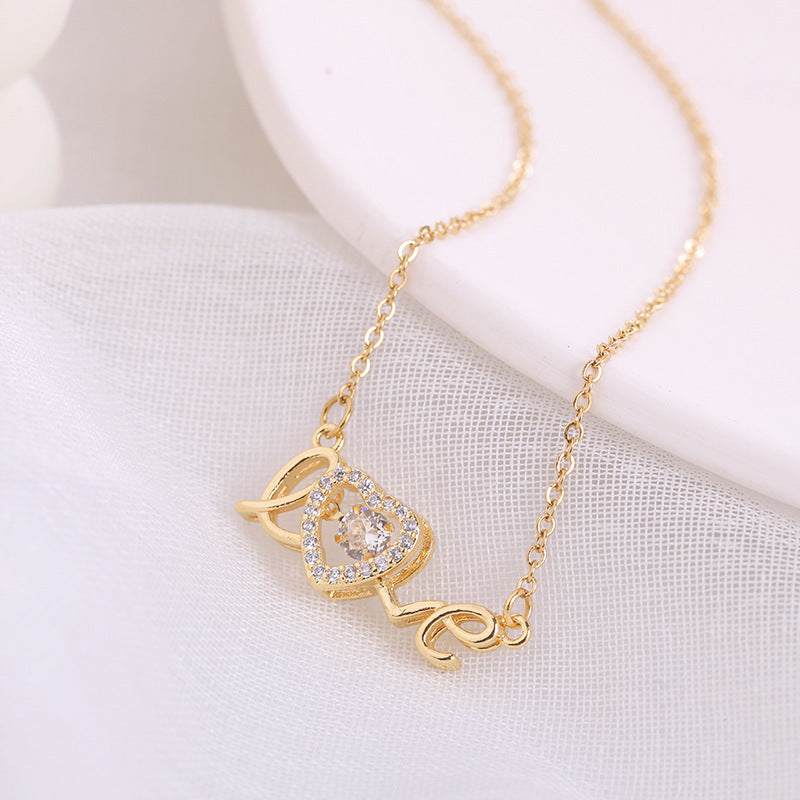 Love Spelled - Necklace with love pendant