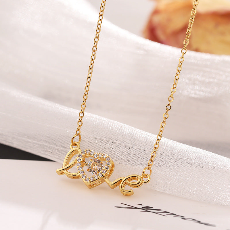 Love Spelled - Necklace with love pendant