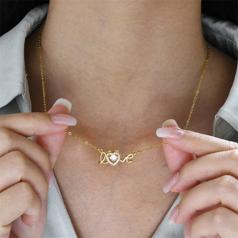 Love Spelled - Necklace with love pendant