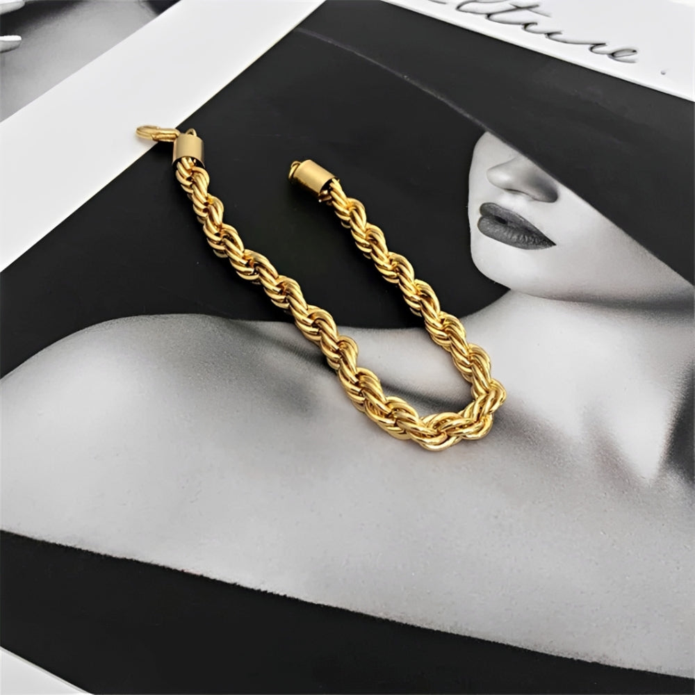 Gigi – Elegant golden rope link bracelet