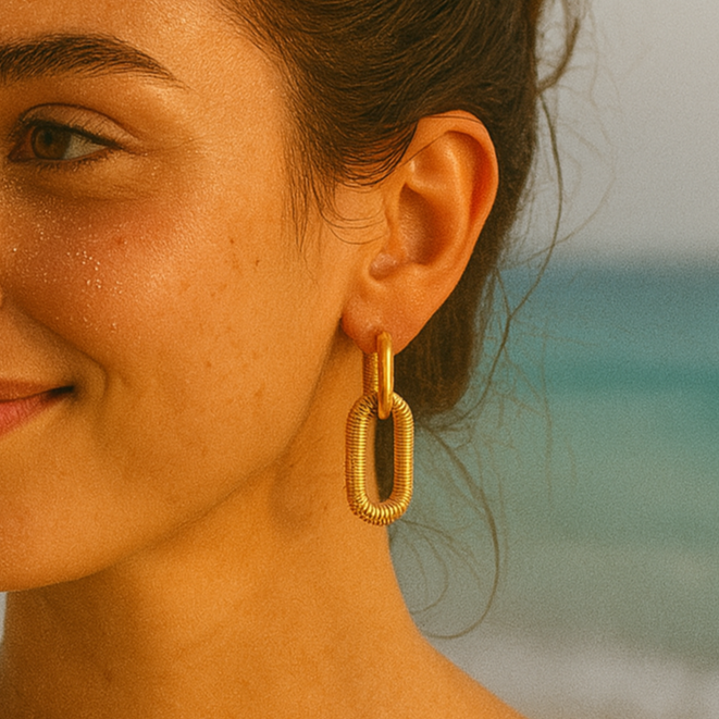 Mariz – Shiny Cuban chain earrings