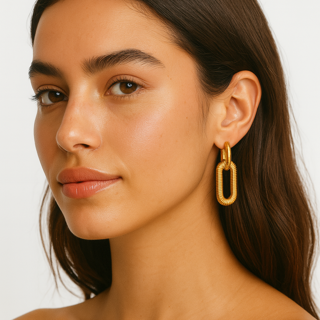 Mariz – Shiny Cuban chain earrings