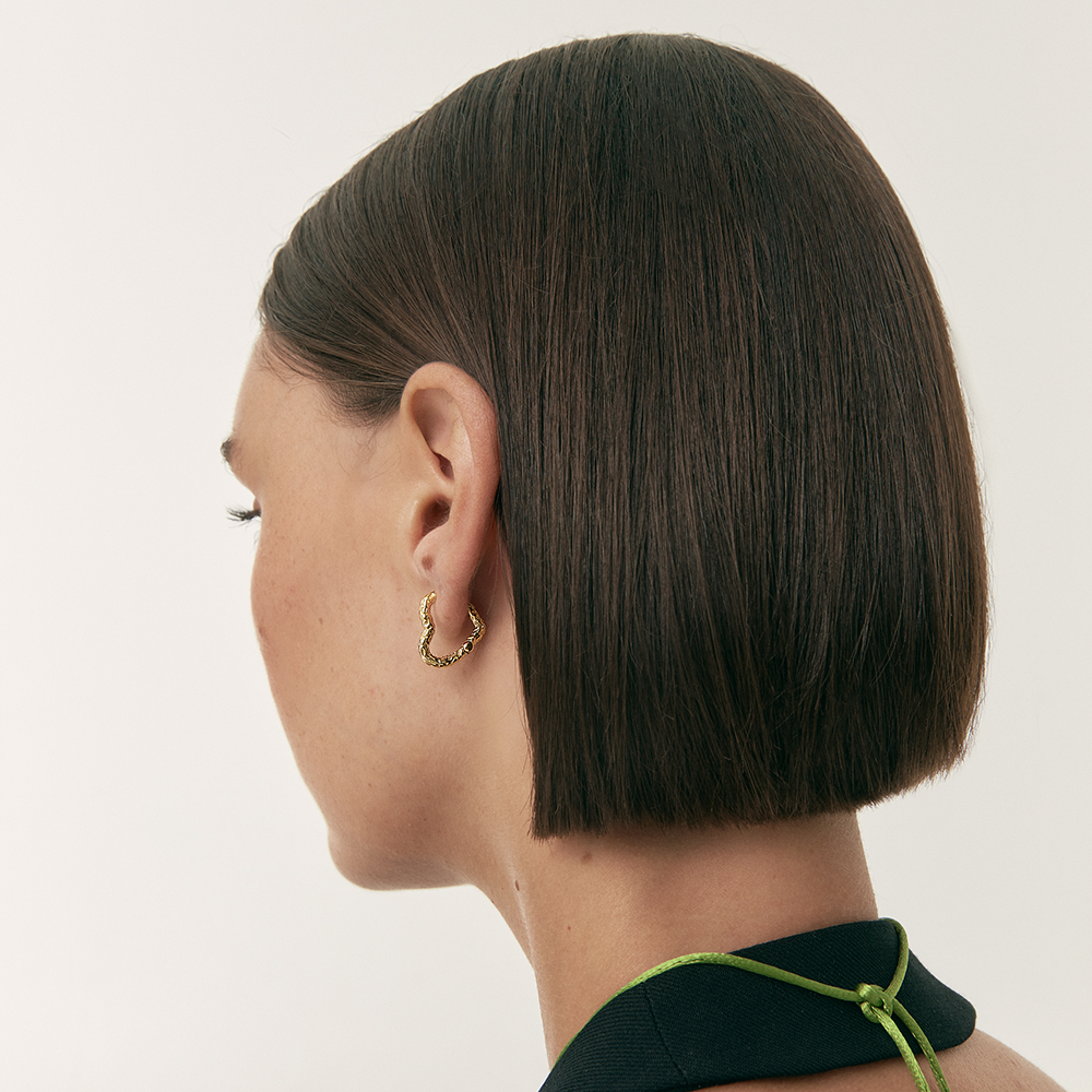 Women’s Heart Hoops with Distinct Texture and Natural Shape