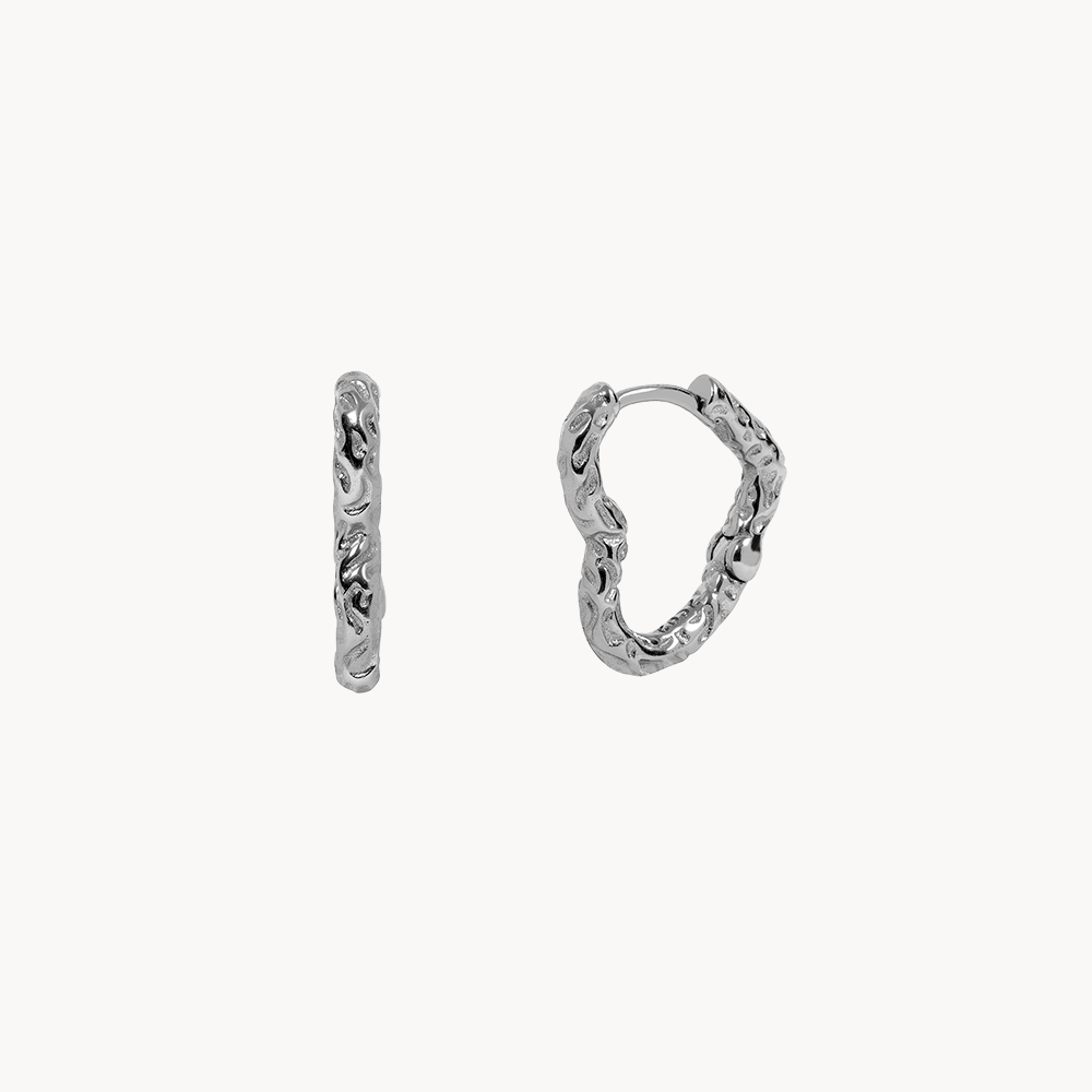 Women’s Heart Hoops with Distinct Texture and Natural Shape