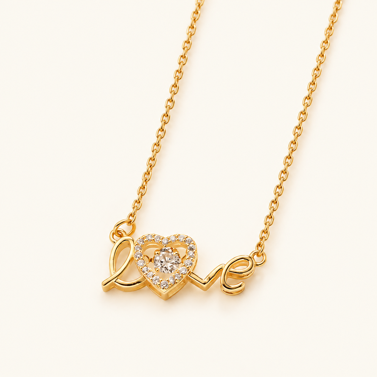 Love Spelled - Necklace with love pendant