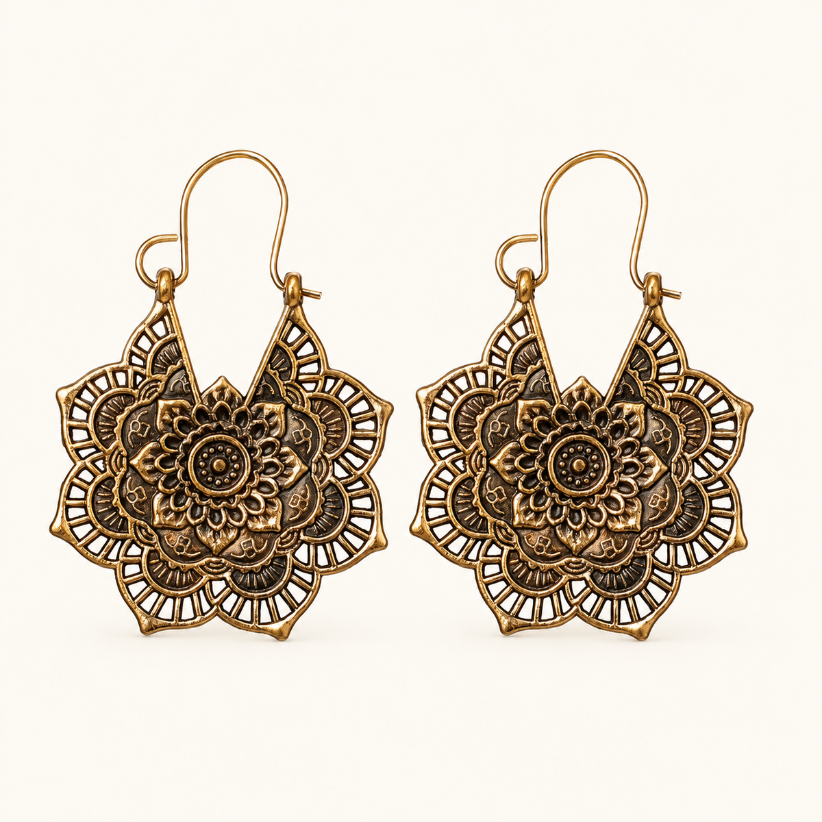 Sanya – Lotus Mandala earrings