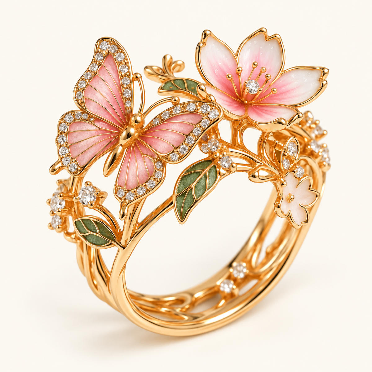 Meliora – Bright butterfly ring
