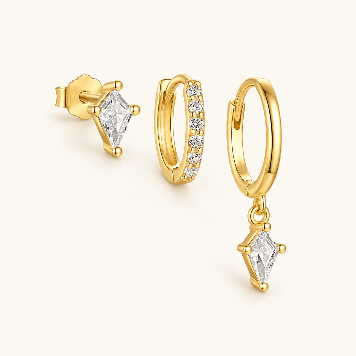 Azaria – Set of earrings with shiny pendant