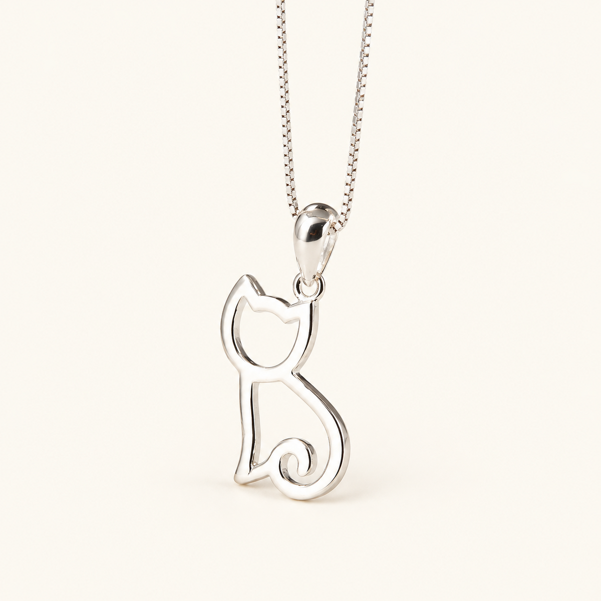 Cute cat necklace - Hollow necklace