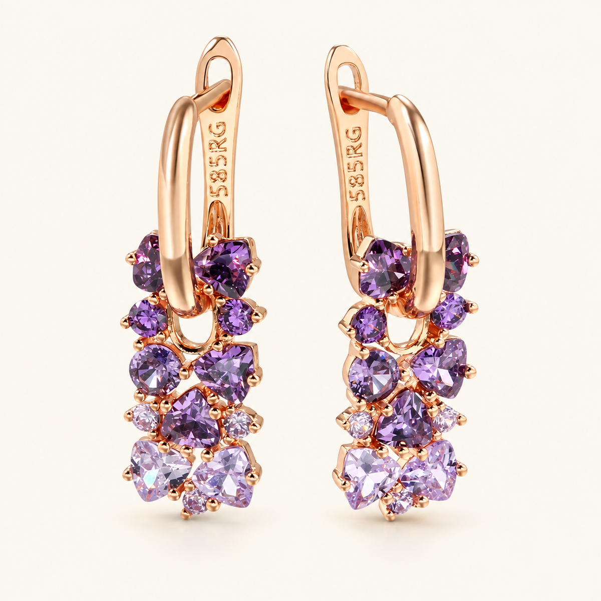 Joshi – Elegant purple earrings