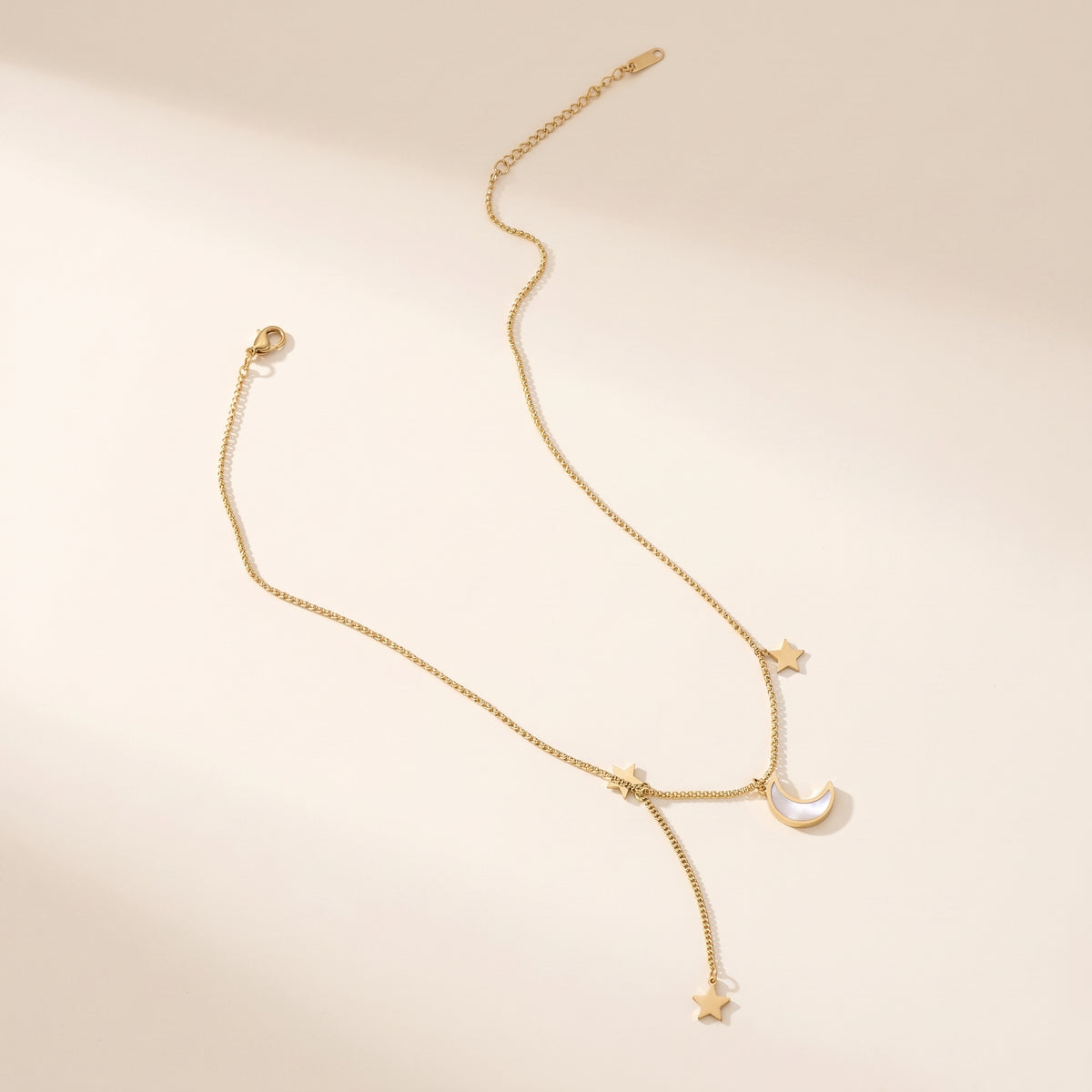 Star and Moon Necklace - Half Moon