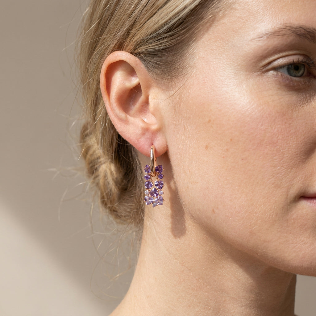 Joshi – Elegant purple earrings