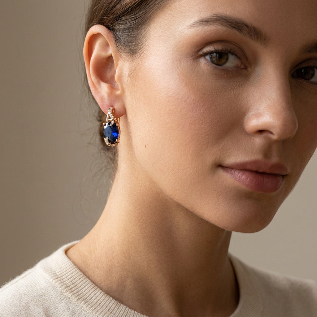 Rania – Gold earrings Noche Royale