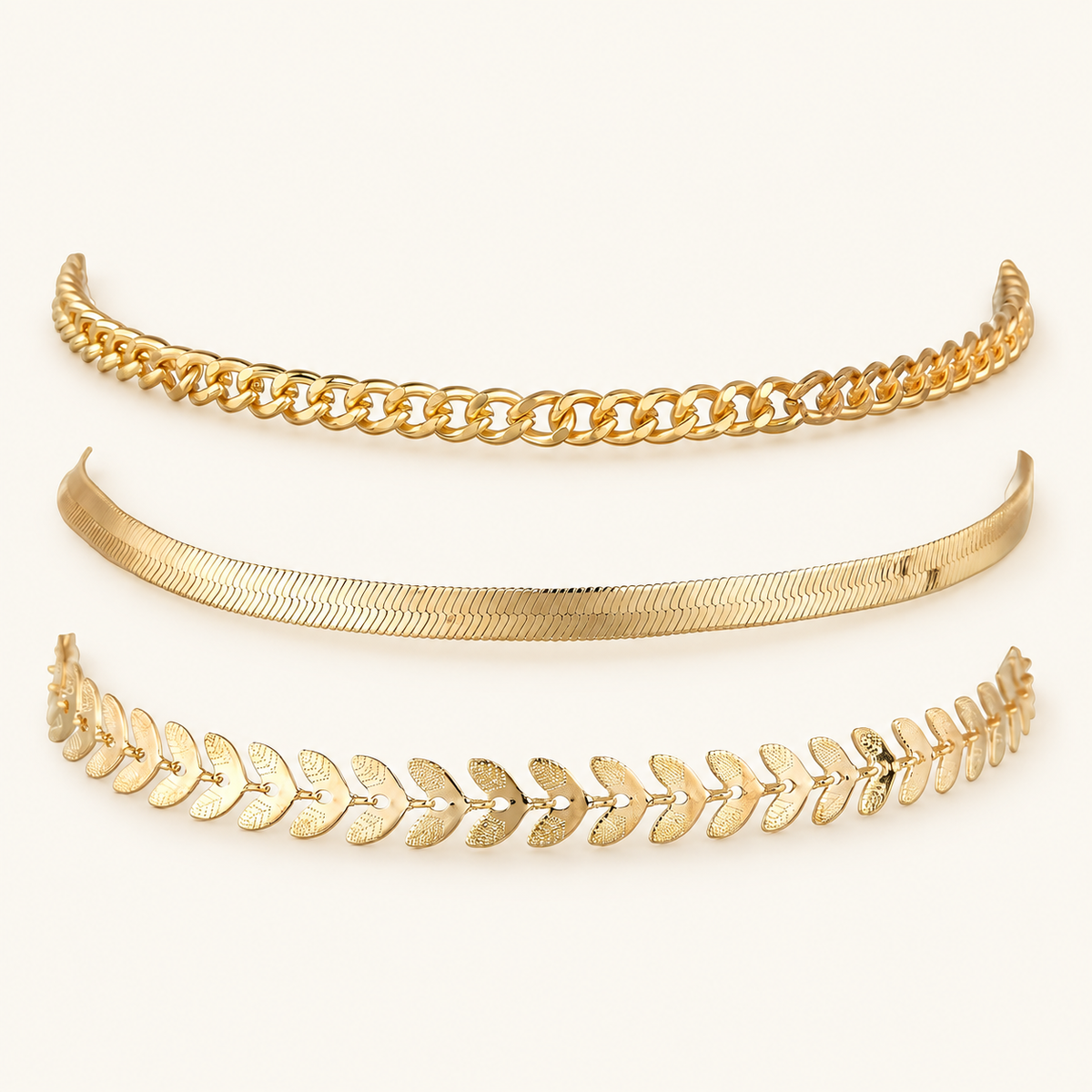 Odelia – Chic gold-colored ankle bracelet