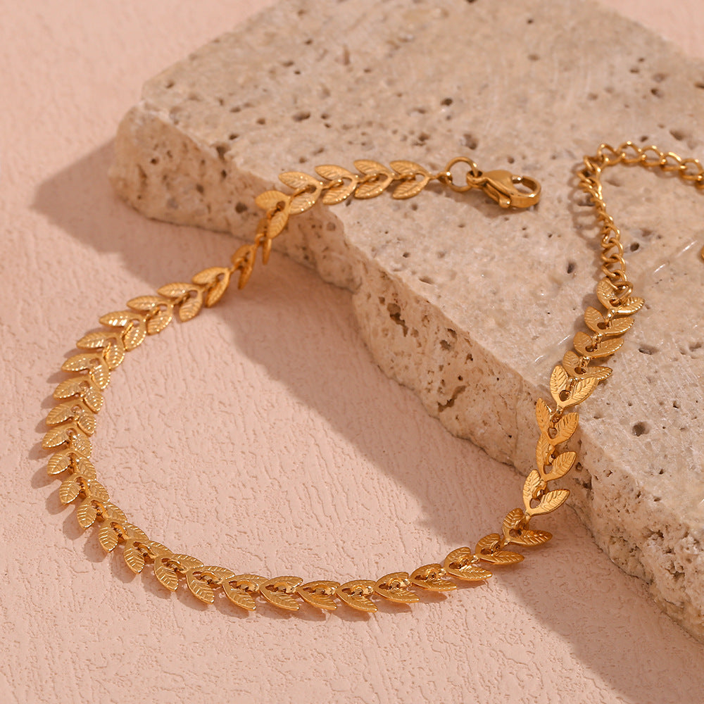 Delaida - Gold leaf bracelet