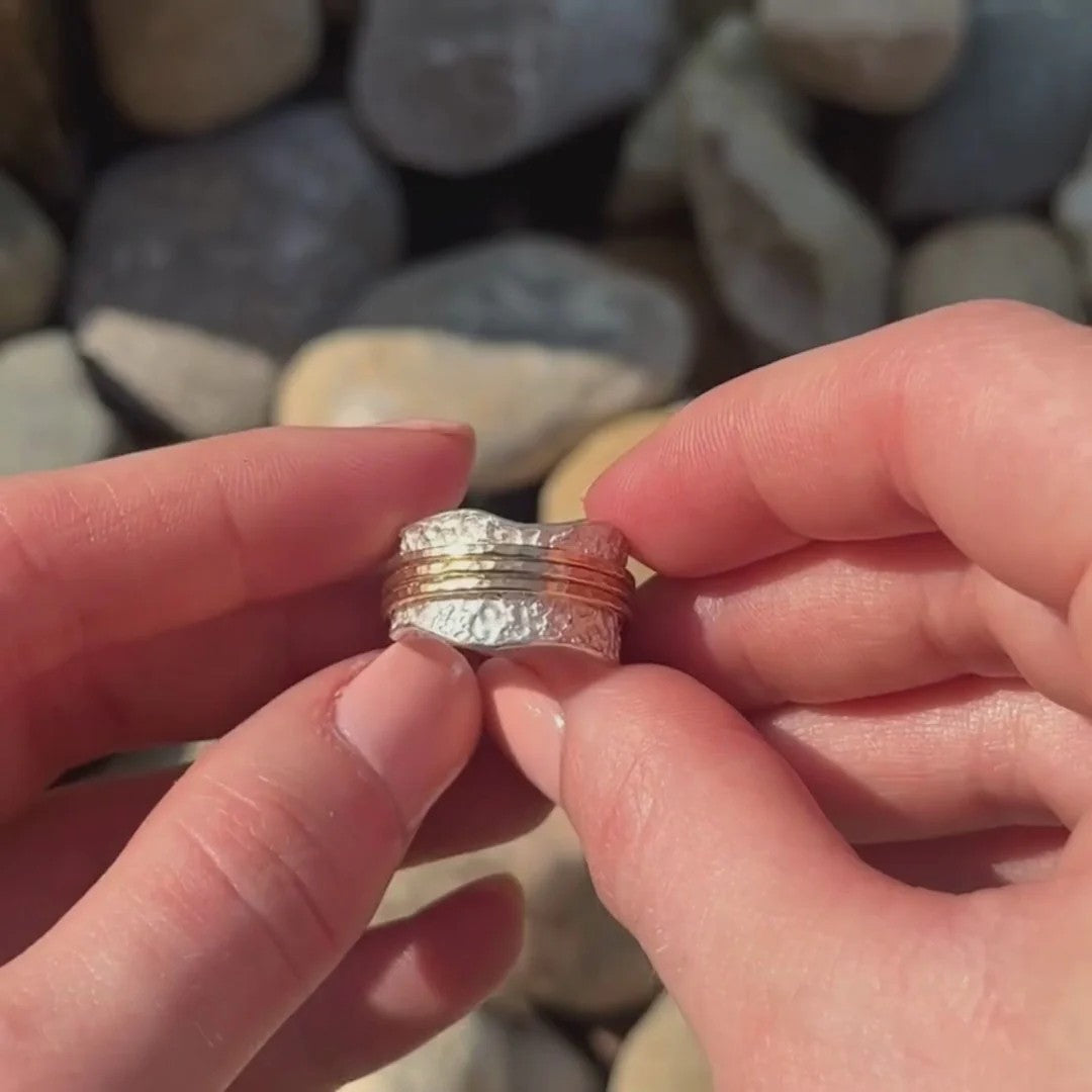 Bianca - Timeless spinning ring in gold and silver