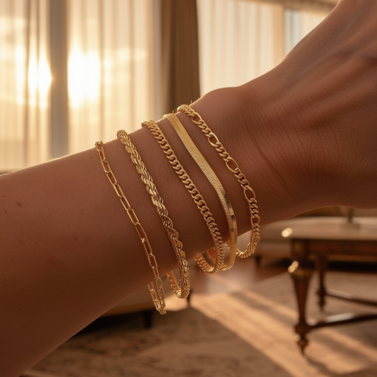 Elara – Minimalist style bracelet set for women