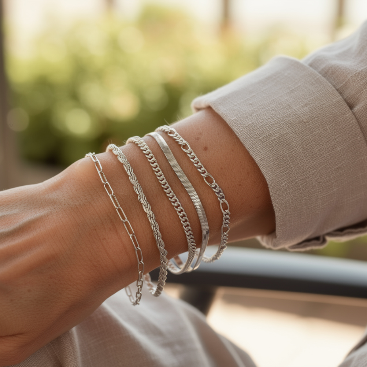 Elara – Minimalist style bracelet set for women