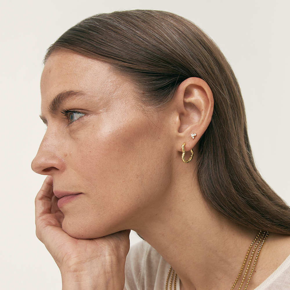 Women’s Heart Hoops with Distinct Texture and Natural Shape