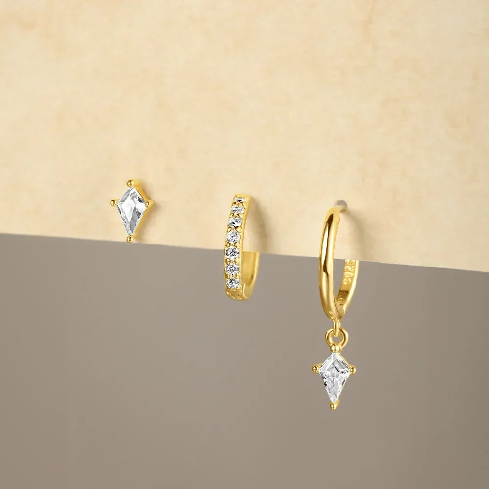 Azaria – Set of earrings with shiny pendant