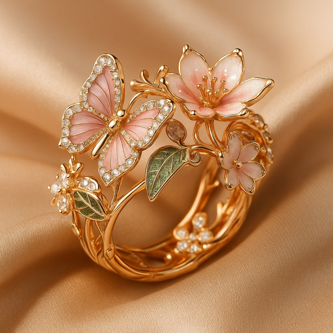 Meliora – Bright butterfly ring