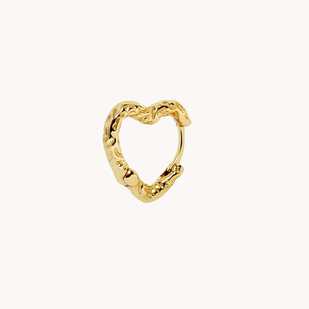 Women’s Heart Hoops with Distinct Texture and Natural Shape