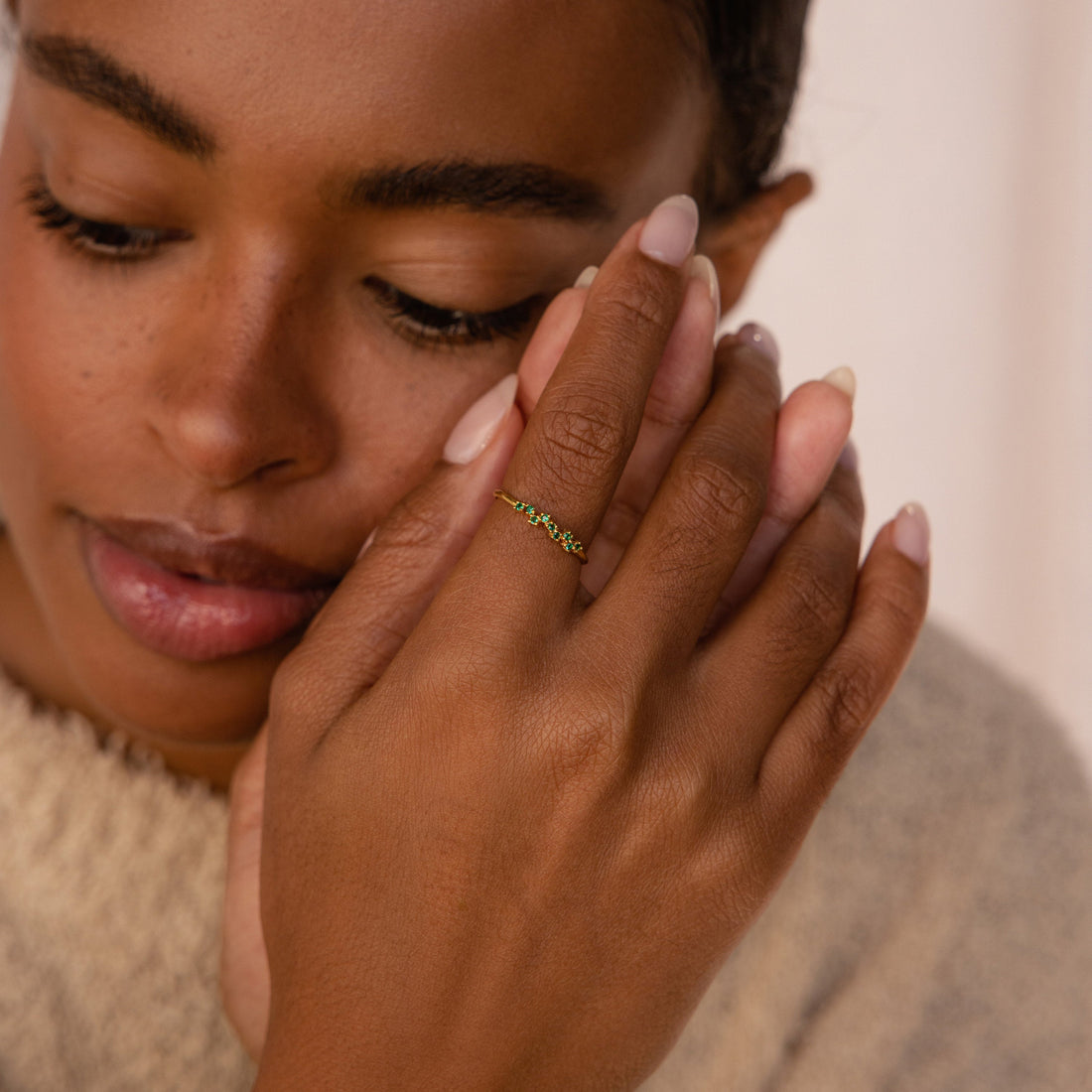 Lila – Small cluster ring