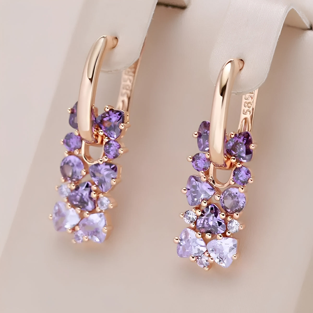 Joshi – Elegant purple earrings