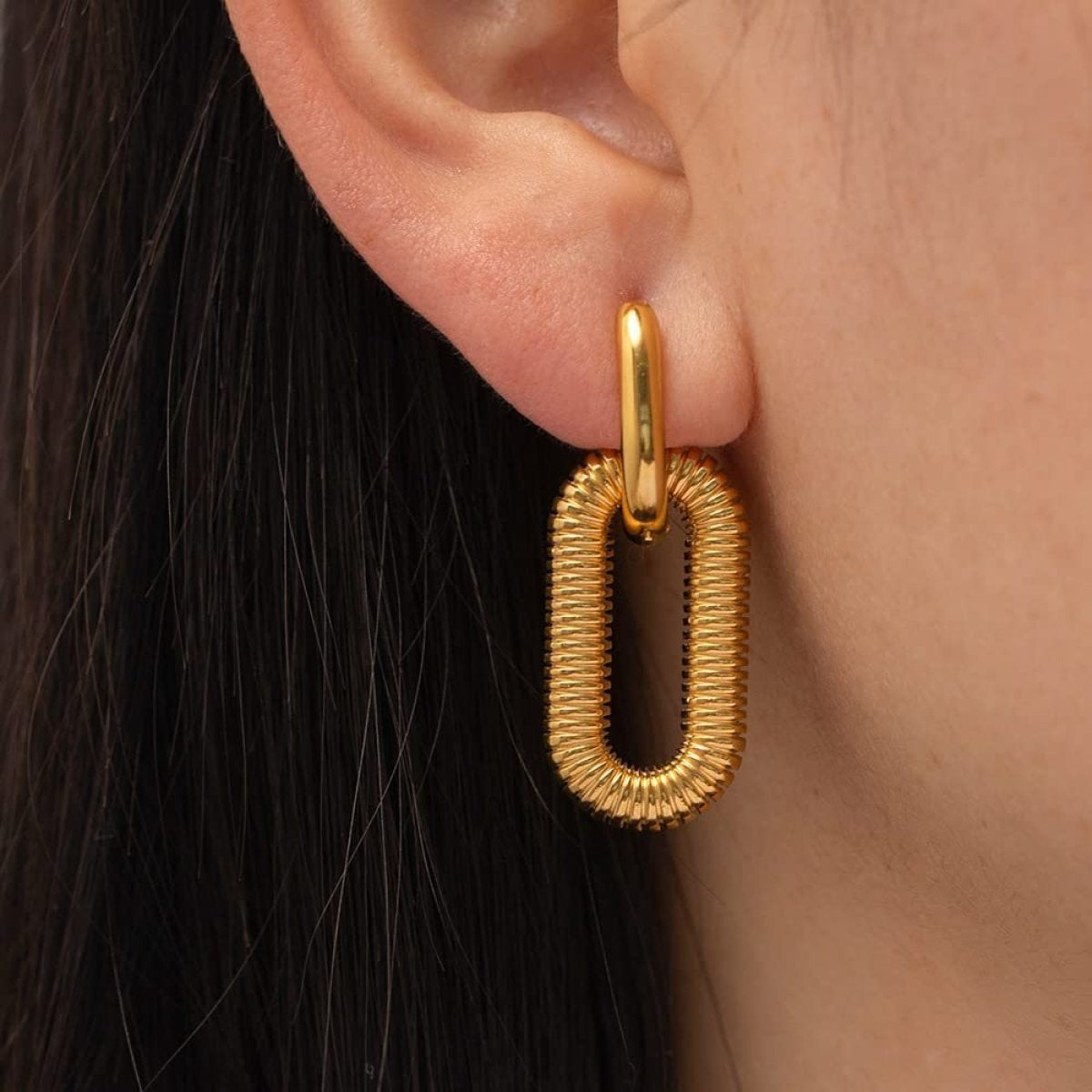 Mariz – Shiny Cuban chain earrings