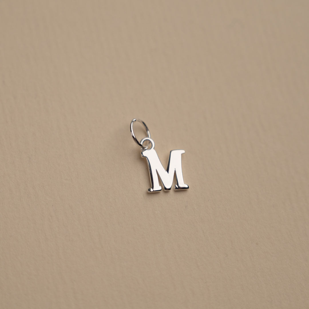 Nadia - Silver letter pendant