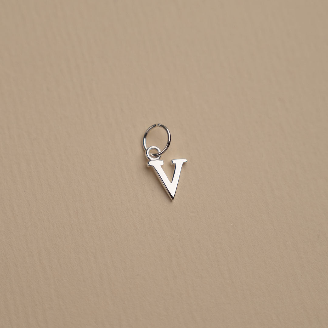 Nadia - Silver letter pendant
