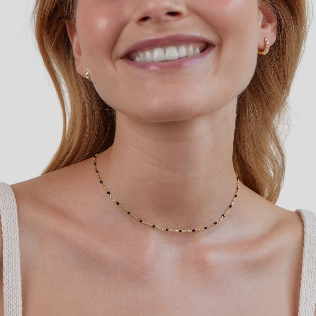Yara – Elegant black pearl necklace